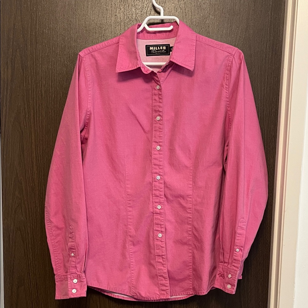 Women's Vibrant Pink Button Down Shirt